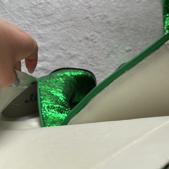Green Glitter Women's Boots - Picture 3 of 6